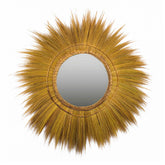 Mettu Natural Grass Round Wall Mirror Model: TOV-C21004